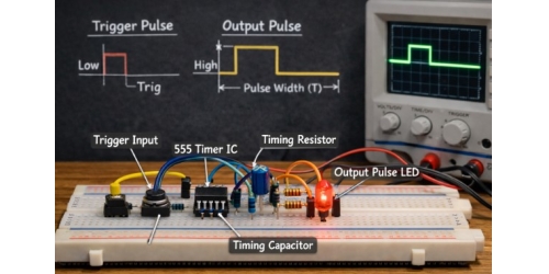 Multivibratore monostabile: lavori, progettazione di circuiti, formula e usi