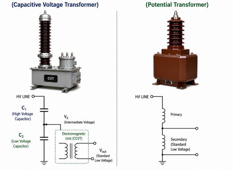 CVT vs PT (Potential Transformer)